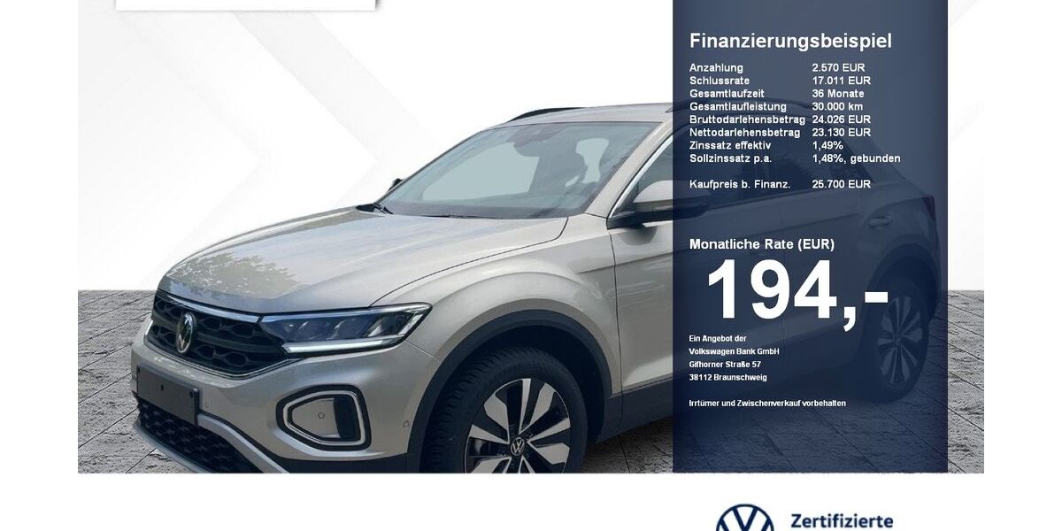 VW T-Roc 7.202 km 25.700 &euro; Erding 85435