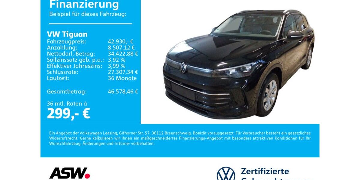 VW Tiguan 7.600 km 42.930 &euro; Sinsheim 74889
