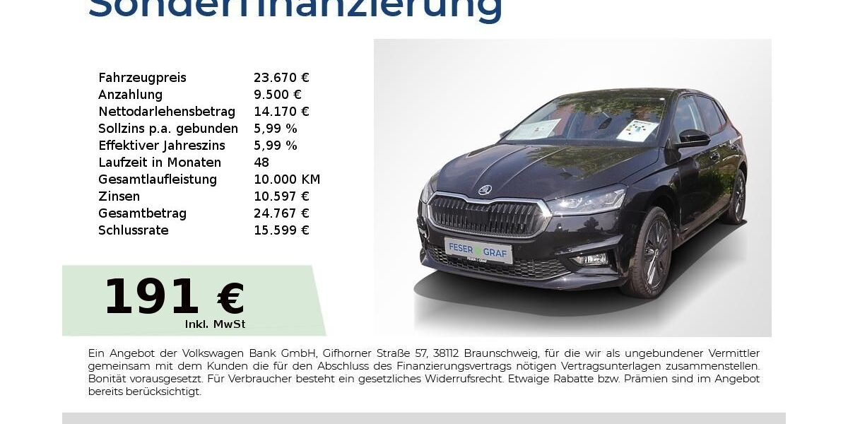 Skoda Fabia 7.500 km 23.670 &euro; Fürth 90763