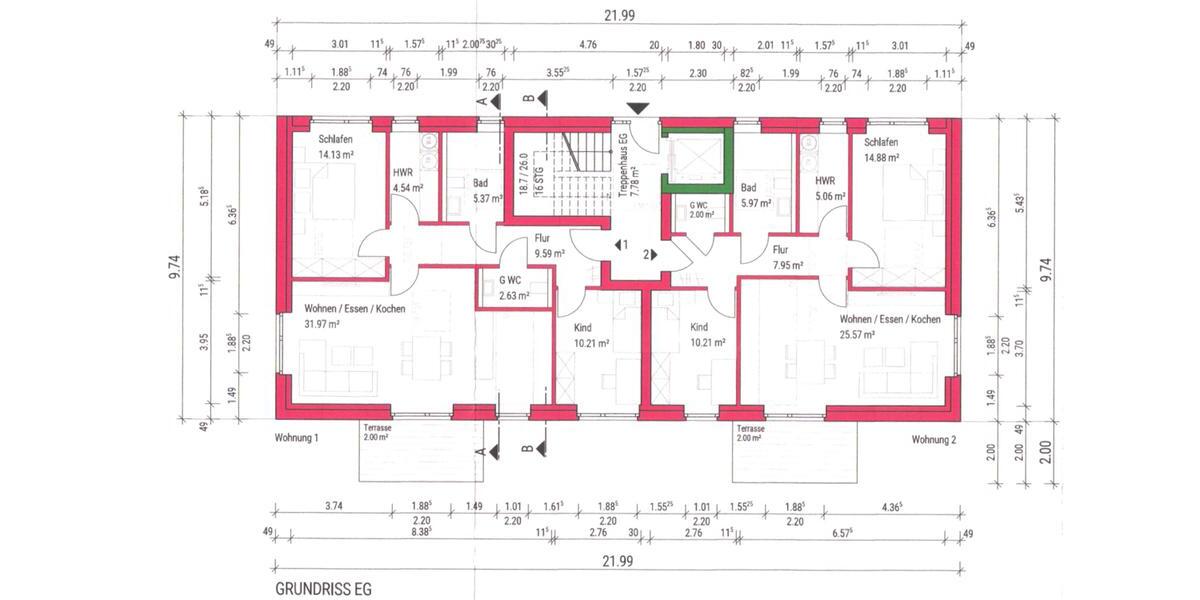 Neubau! 3-Zimmer Wohnung im EG in Bad Bentheim zur Miete! 3 zimmer