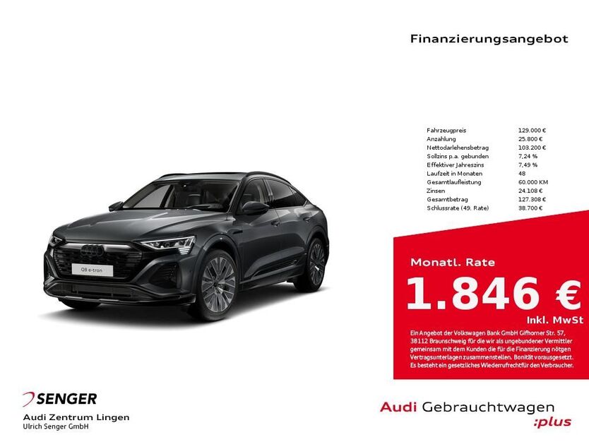 Audi Q8 e-tron 10.027 km 129.000 € Lingen 49809