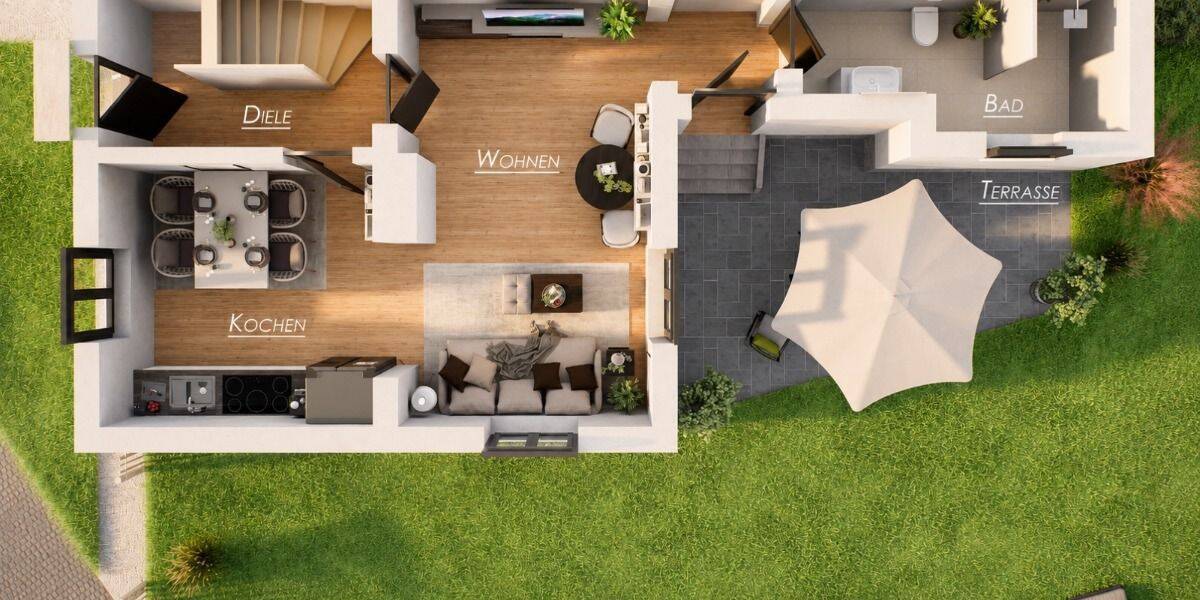 Reihenendhaus Bottrop Eigen - 3 Zimmer, 81 m&sup2;, 192.900&euro; | Angebot:26851178