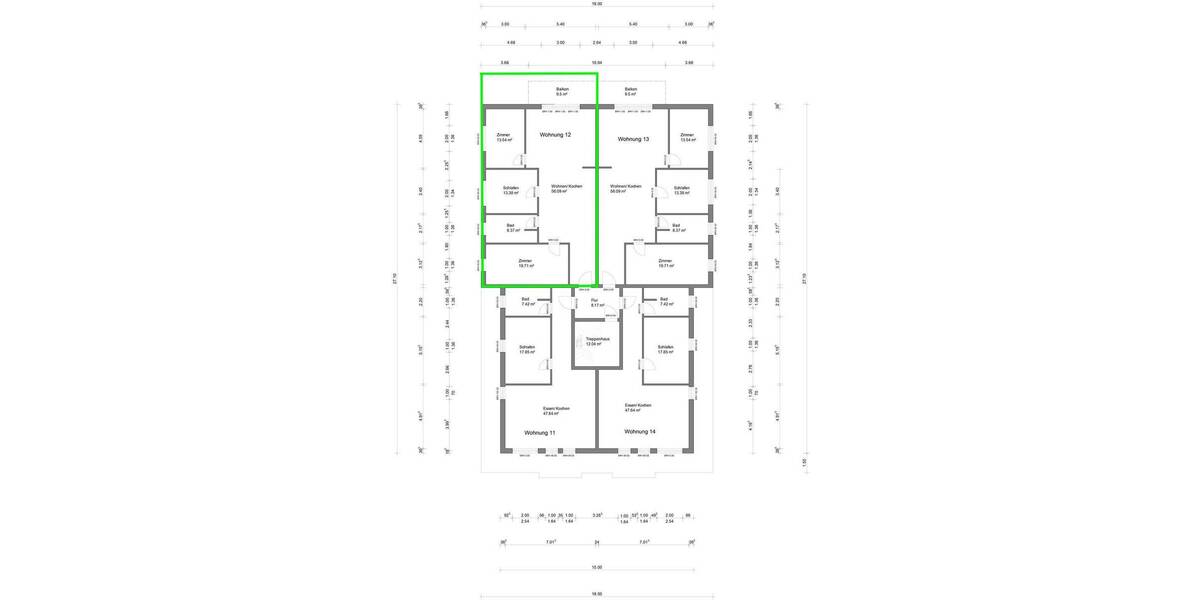 Etagenwohnung Bad Doberan - 4 Zimmer, 117 m&sup2;, 1.860&euro; | Angebot:26117565