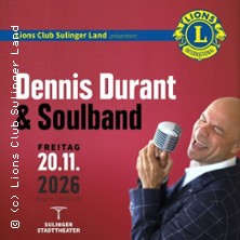Dennis Durant & Soulband - Soulklassiker 20.11.2026 Stadttheater Sulingen im Gymnasium