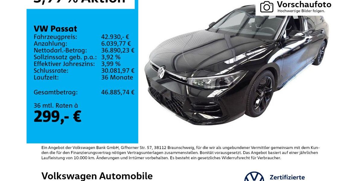 VW Passat Variant 9.336 km 42.930 &euro; Leipzig 04277