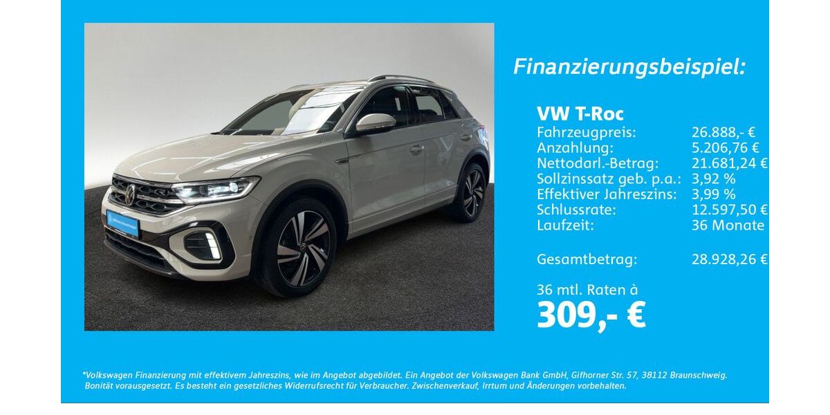 VW T-Roc 57.576 km 26.888 &euro; Hamburg 22761