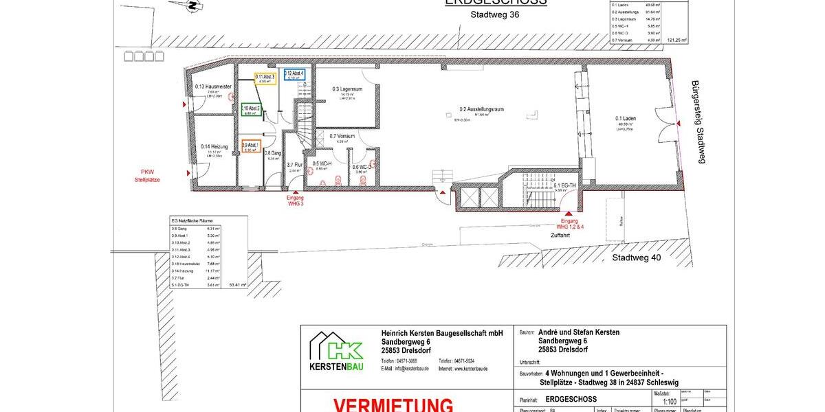 Etagenwohnung Schleswig - 2 Zimmer, 56 m&sup2;, 670&euro; | Angebot:26456437