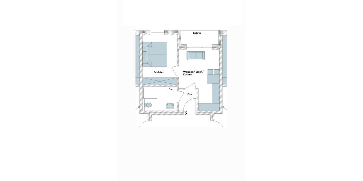 Etagenwohnung Emsdetten - 1 Zimmer, 35 m&sup2;, 500&euro; | Angebot:26593583