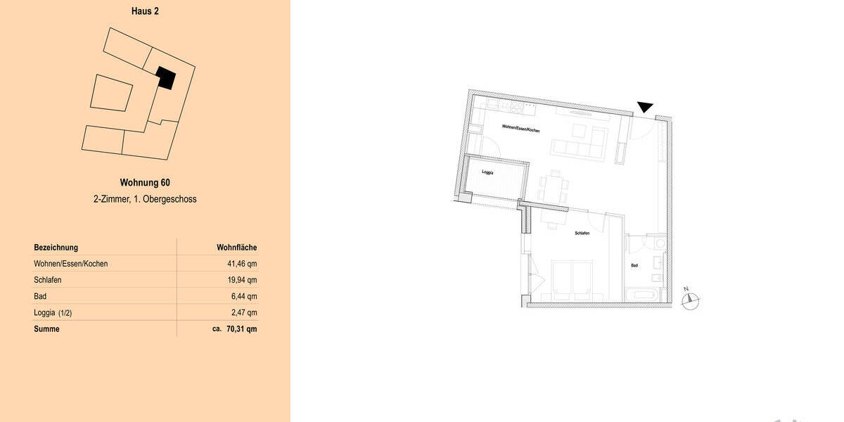 Etagenwohnung Landsberg am Lech Landsberg - 2 Zimmer, 70 m&sup2;, 629.900&euro; | Angebot:25797093