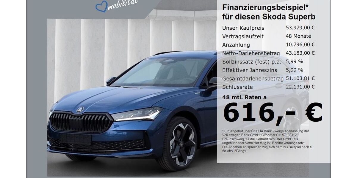 Skoda Superb 1.500 km 53.979 &euro; Ruhstorf 94099