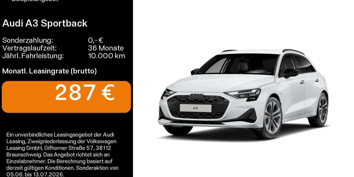Audi A3 6.300 km 37.849 &euro; Linsengericht 63589