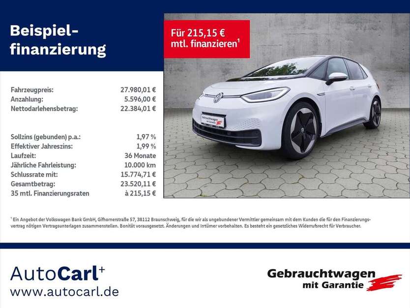 VW ID.3 19.850 km 27.980 € Reichenbach 08468