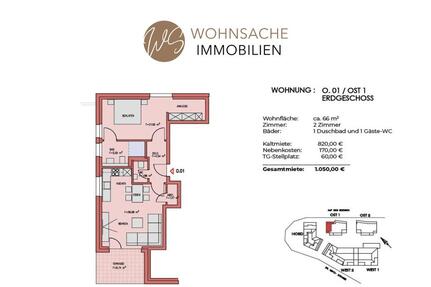 Wohnung O.01: Barrierefreie 2-Zimmerwohnung mit Terrasse in zentraler Lage von Much!