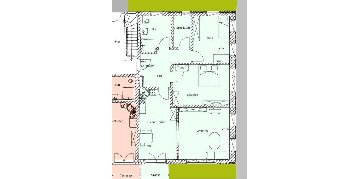 Erdgeschoßwohnung Marktoberdorf - 3 Zimmer, 104 m&sup2;, 1.545&euro; | Angebot:26327171