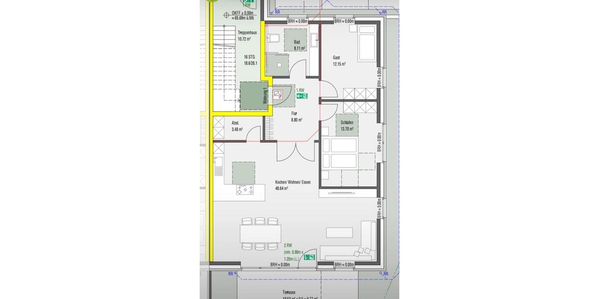 Erdgeschoßwohnung Gescher - 3 Zimmer, 100 m&sup2;, 1.300&euro; | Angebot:26614847