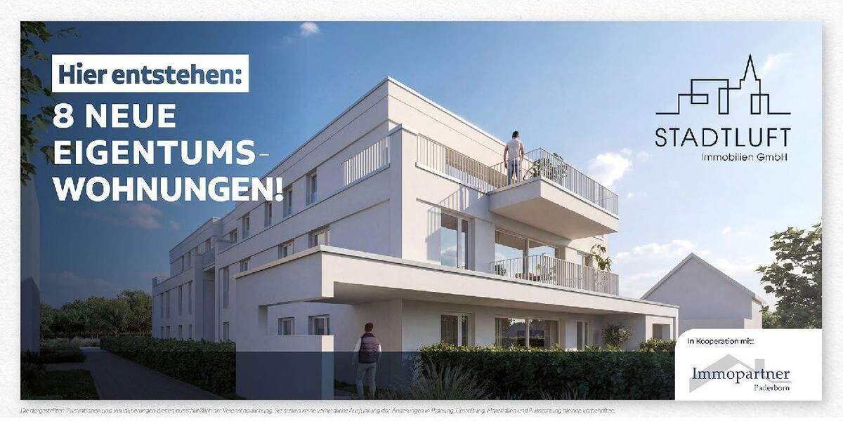 Etagenwohnung Paderborn Kernstadt - 3 Zimmer, 91 m&sup2;, 529.900&euro; | Angebot:25799552