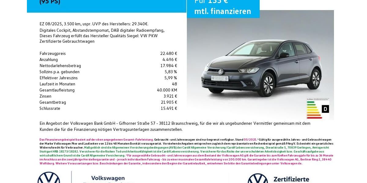 VW Polo 3.500 km 22.480 &euro; Bamberg 96052