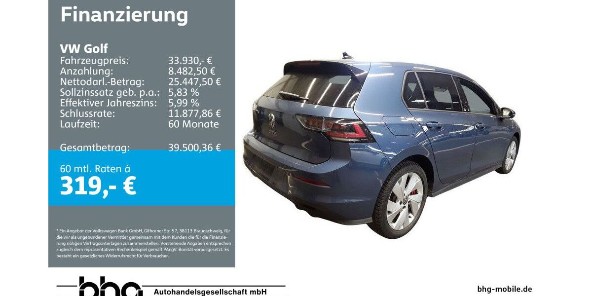 VW Golf 12.472 km 33.930 &euro; Bühl 77815