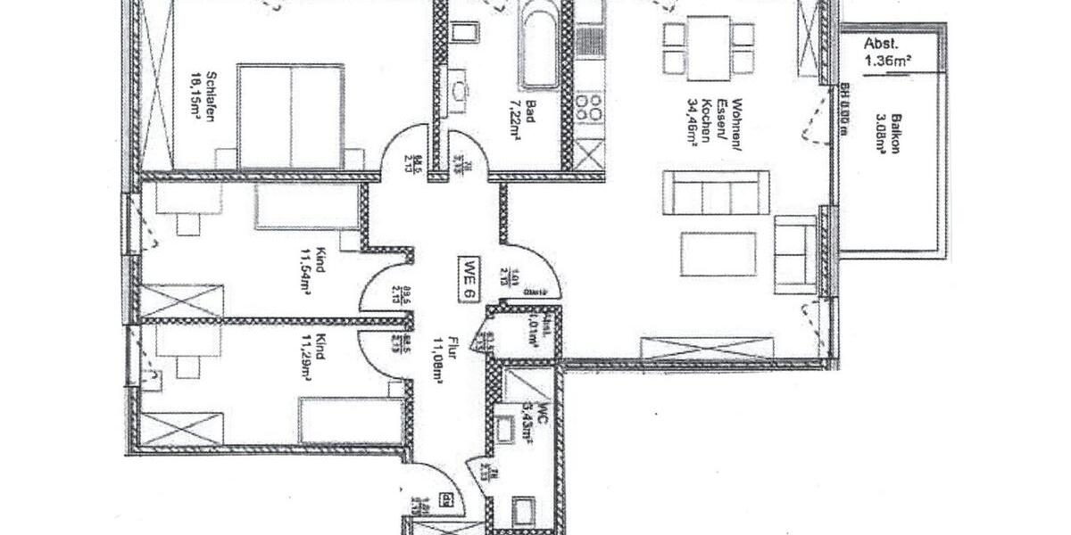 Etagenwohnung Arnstadt - 4 Zimmer, 103 m&sup2;, 770&euro; | Angebot:25934554