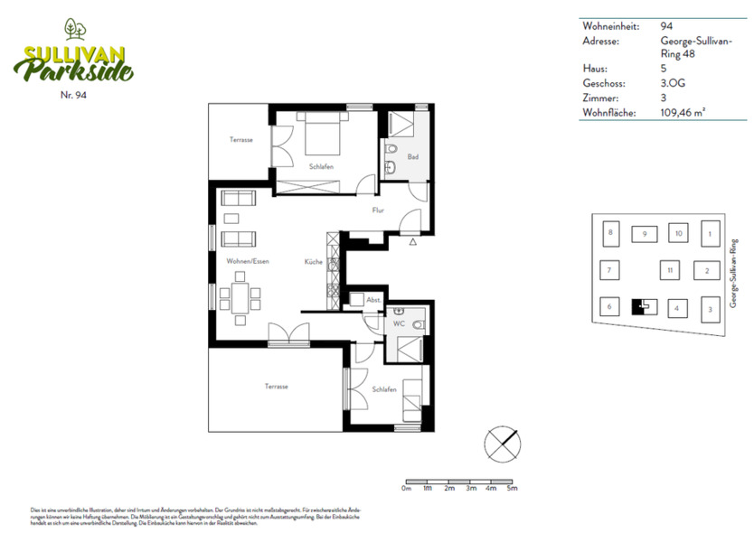 3-Zimmer-PenthouseWohnung: Mieten und auf Ihrer Dachterrasse frühstücken!