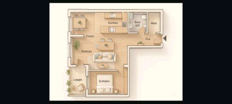 Erdgeschoßwohnung Ludwigsburg Eglosheim - 2.5 Zimmer, 57 m&sup2;, 180.000&euro; | Angebot:24836035