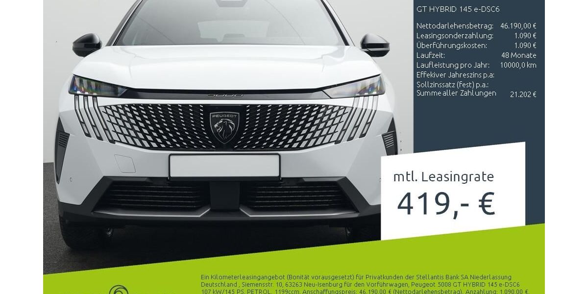 Peugeot 5008 2.500 km 46.190 &euro; Ahaus 48683