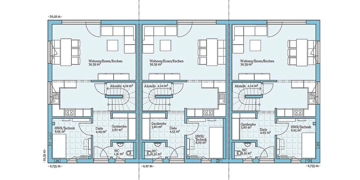 Neubau-Reihenhaus in Dorfen – Bahnhofsnähe | QNG & KfW40 5 zimmer