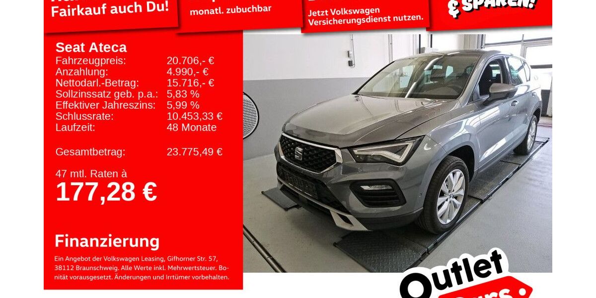 Seat Ateca 81.630 km 20.499 &euro; Weinheim 69469