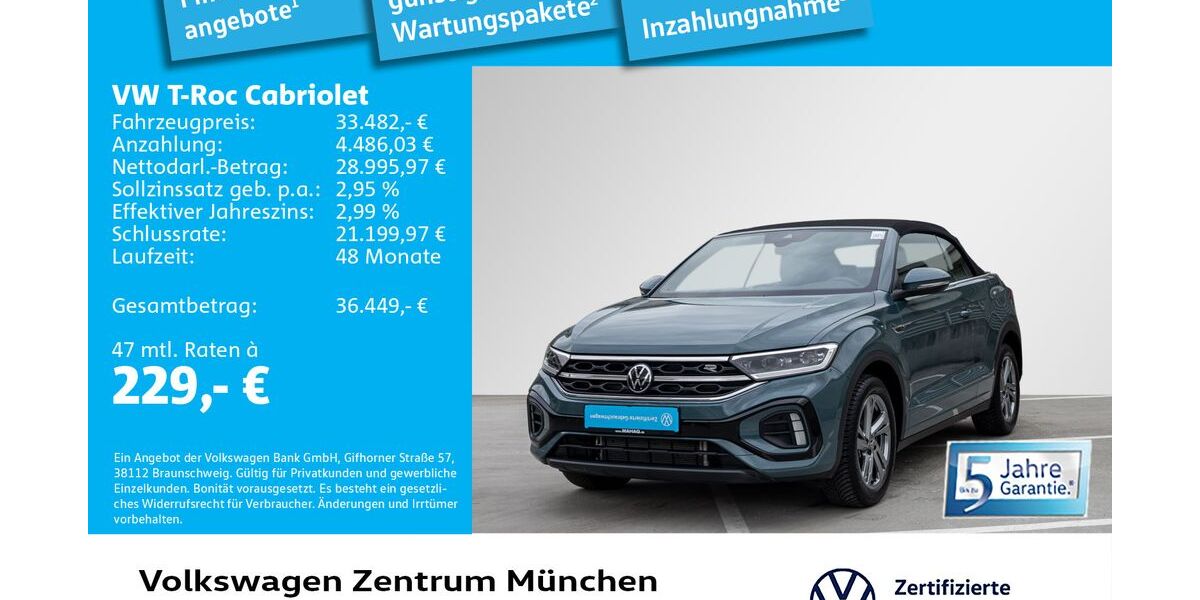 VW T-Roc 10.342 km 33.482 &euro; München 80687