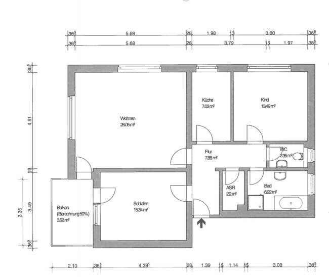Etagenwohnung Klipphausen Röhrsdorf - 3 Zimmer, 86 m&sup2;, 209.000&euro; | Angebot:25995875