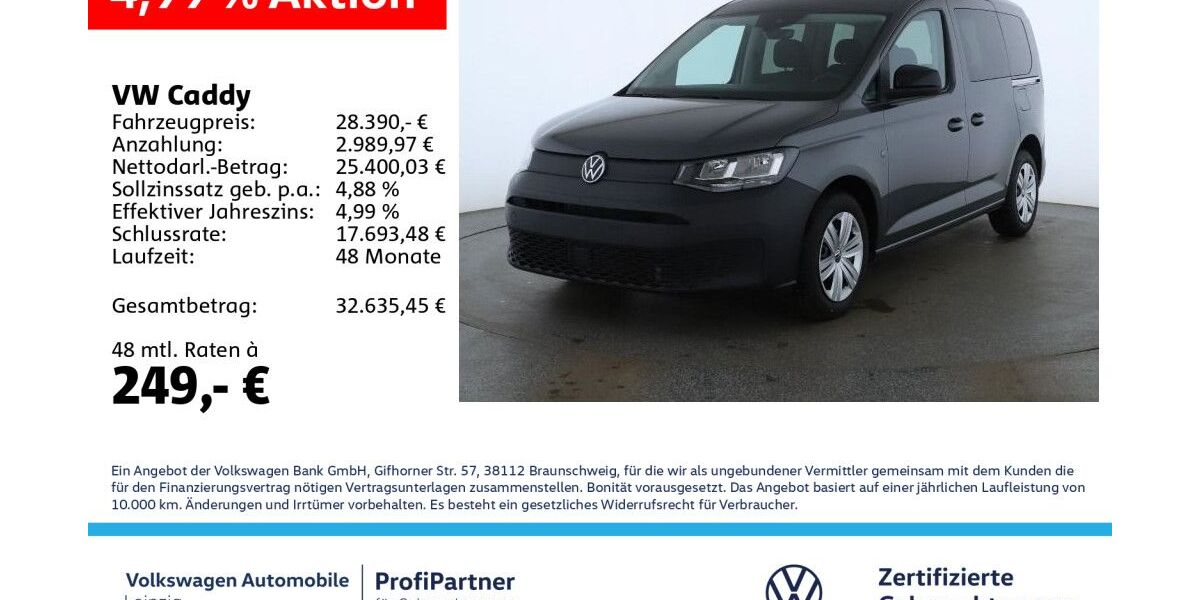 VW Caddy 15.013 km 27.990 &euro; Leipzig 04178