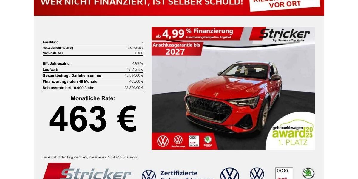 Audi e-tron 51.378 km 38.949 &euro; Horn-Bad Meinberg 32805