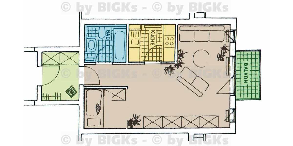 BIGKs: Albrechts:1 12 Zimmer-Wohnung mit Einbauküche,Balkon (-;) 1 zimmer