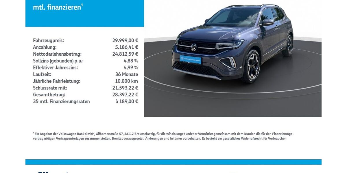 VW T-Cross 24.900 km 29.999 &euro; Mühlhausen/Thüringen 99974