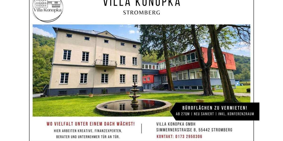 Gewerbeobjekt Stromberg - 1 Zimmer, 23 m&sup2;, 500&euro; | Angebot:25729474