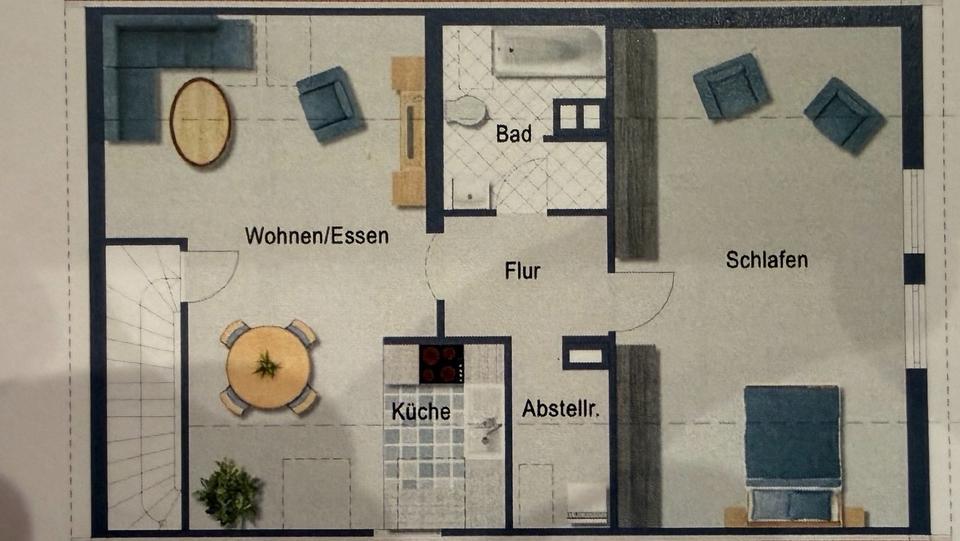 Dachgeschoßwohnung Veitshöchheim - 2.5 Zimmer, 65 m&sup2;, 850&euro; | Angebot:25299614