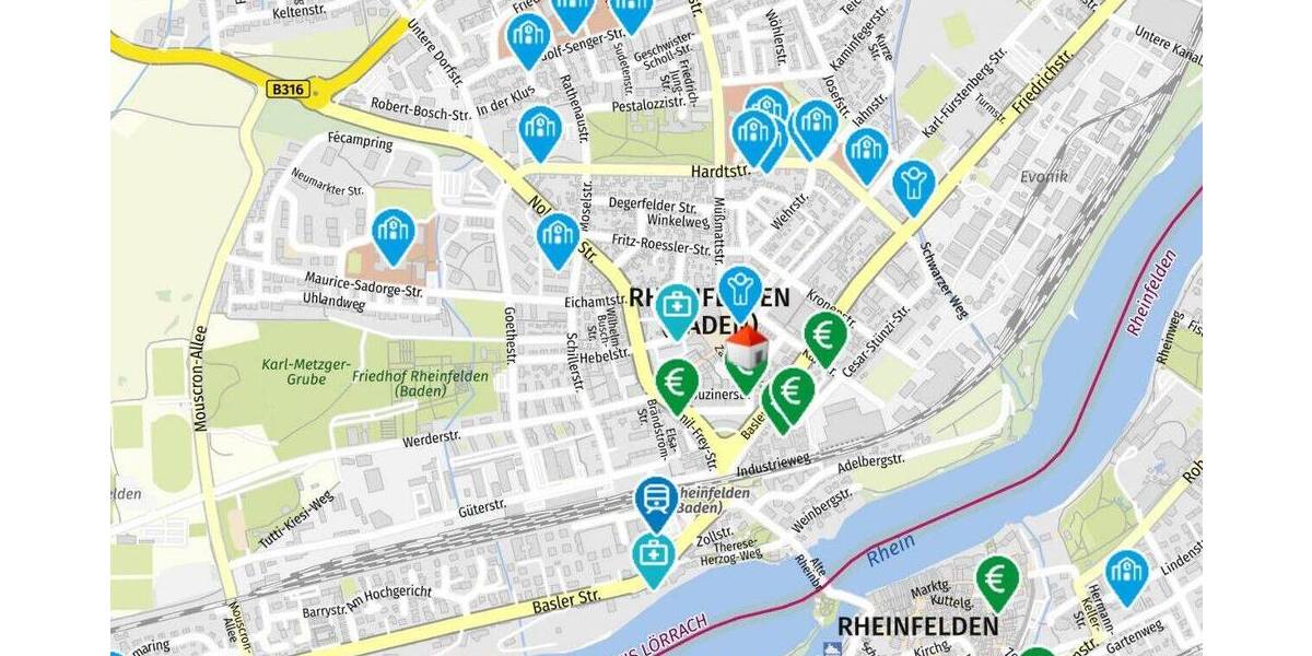 Etagenwohnung Rheinfelden - 4 Zimmer, 100 m&sup2;, 389.000&euro; | Angebot:26858898