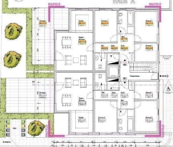 Terrassenwohnung Vellmar Niedervellmar - 4 Zimmer, 102 m&sup2;, 469.500&euro; | Angebot:25313954
