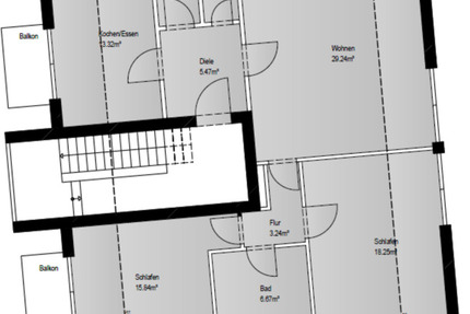 Wohnung Simmern/Hunsrück Hunsrück - 3 Zimmer, 97 m&sup2;, 950&euro; | Angebot:24822479