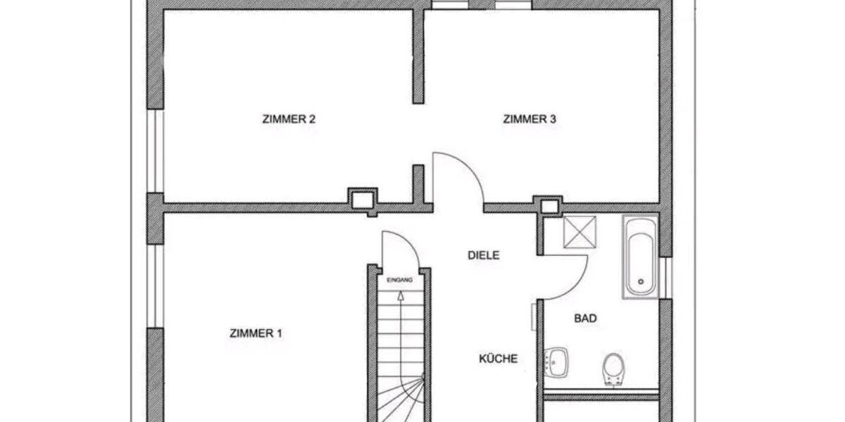 Etagenwohnung Kaarst - 3 Zimmer, 66 m&sup2;, 950&euro; | Angebot:25935352