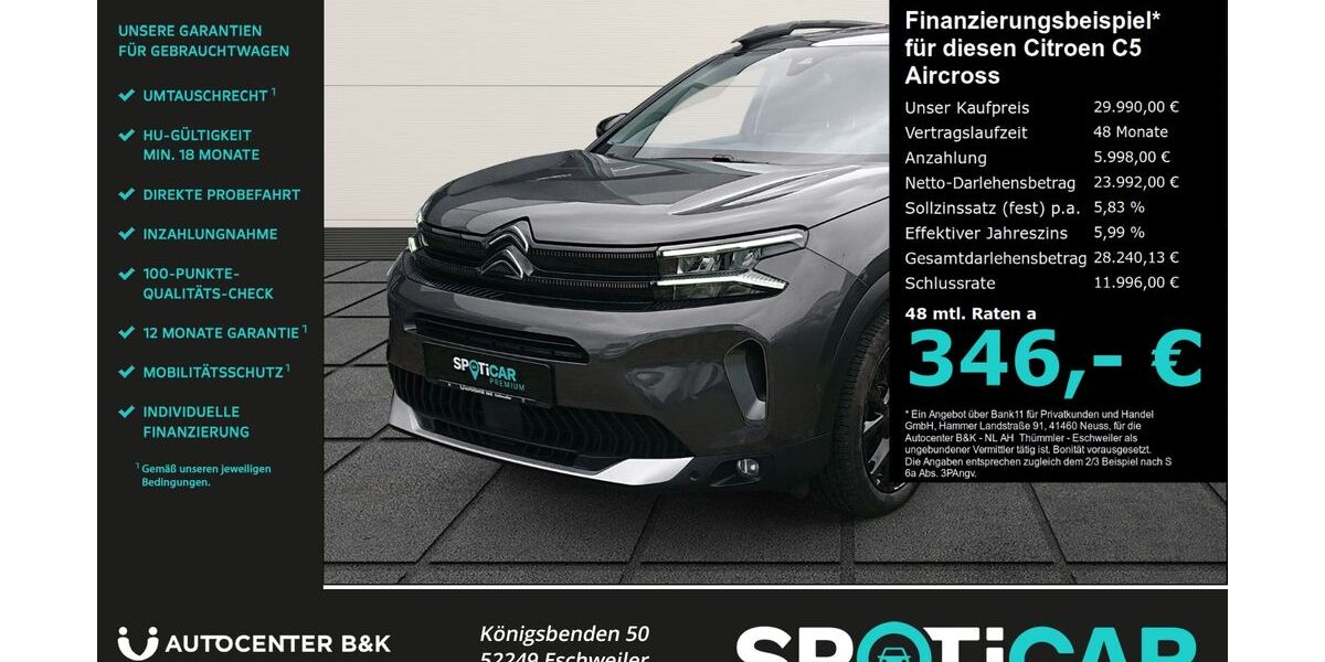 Citroen C5 Aircross 20.000 km 29.990 &euro; Eschweiler 52249