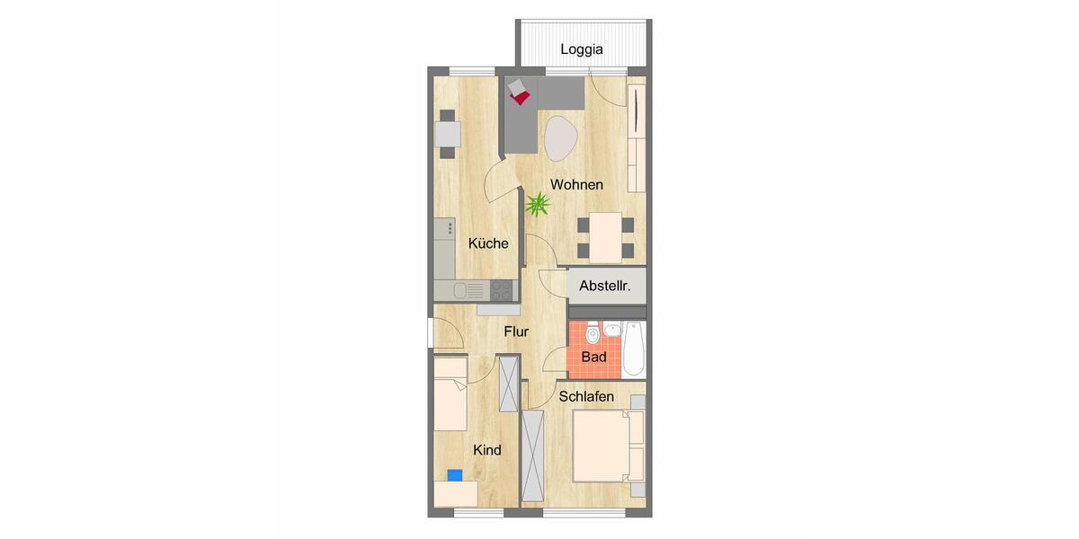 Erdgeschoßwohnung Zwickau Neuplanitz - 3 Zimmer, 68 m&sup2;, 441&euro; | Angebot:26674737