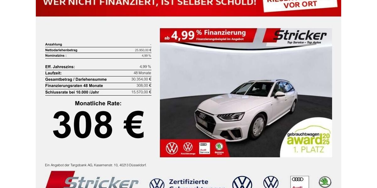 Audi A4 39.137 km 25.949 &euro; Horn-Bad Meinberg 32805