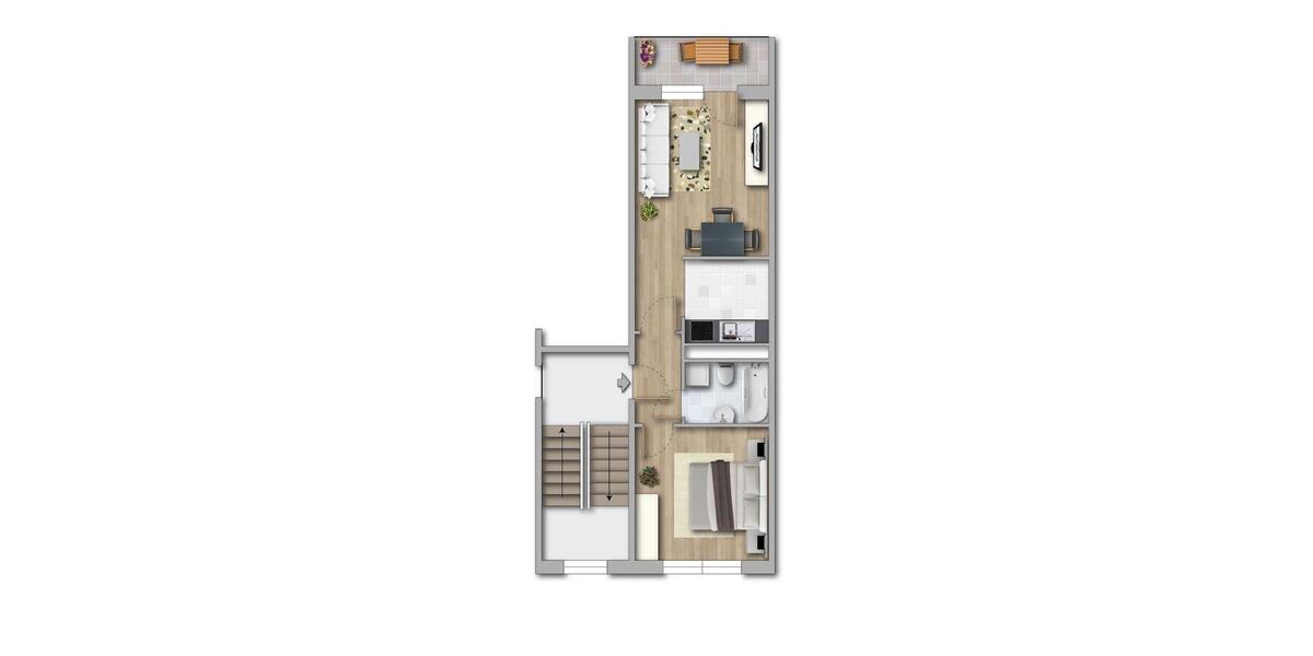 Etagenwohnung Flöha - 2 Zimmer, 42 m&sup2;, 237&euro; | Angebot:25974105