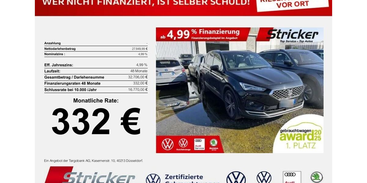 Seat Tarraco 56.810 km 27.949 &euro; Horn-Bad Meinberg 32805