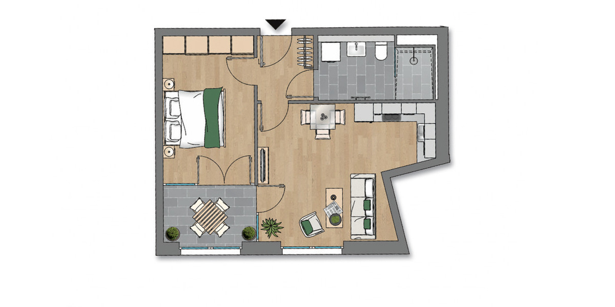 Etagenwohnung Dresden Wilsdruffer Vorstadt/Seevorstadt-West - 2 Zimmer, 52 m&sup2;, 750&euro; | Angebot:26279962
