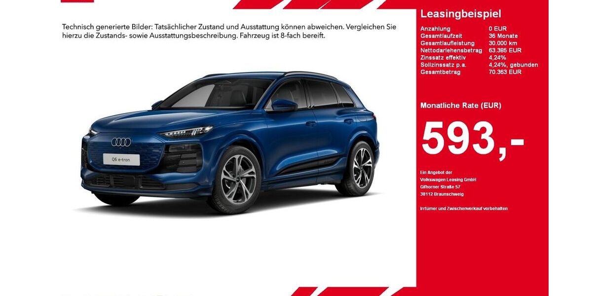 Audi Q6 e-tron 11.466 km 63.385 &euro; Gütersloh 33334