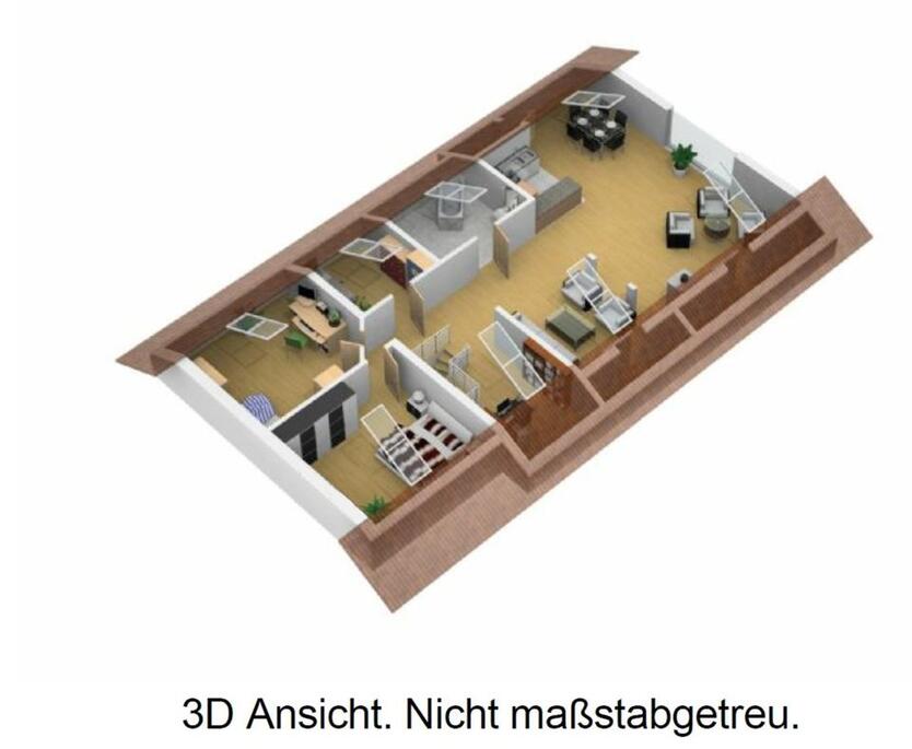 3,5Zimmer Dachgeschoss-Wohnung ca, 6,70€m2