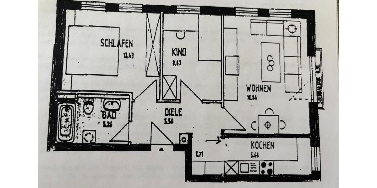 Vermietete 3 Zimmer Wohnung in Hengersberg zu verkaufen 3 zimmer