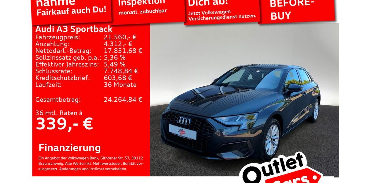 Audi A3 69.968 km 21.560 &euro; Senden 89250